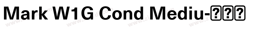 Mark W1G Cond Mediu字体转换